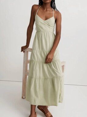 Madewell Sidonie Poplin Maxi Dress size M